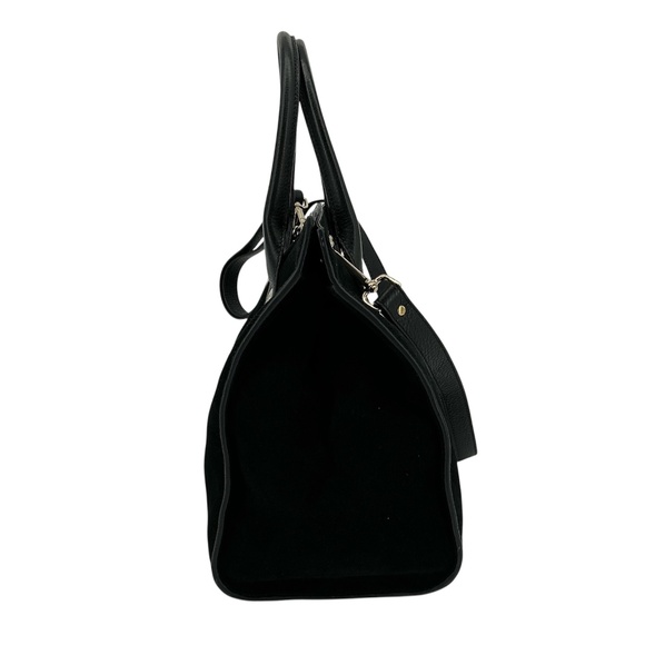 Jimmy Choo Riley Tote – Black Suede with Leather Handles - Picture 2 of 10